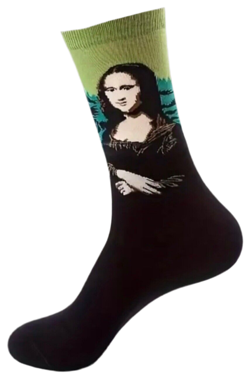 Funny Socken - MONA LISA - Einheitsgröße / 1 Paar