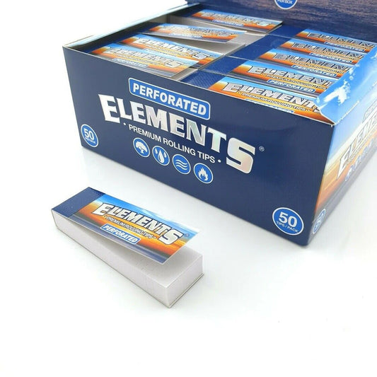 1 Box (50x) Elements Filter Tips Perforiert - Slim Filtertips