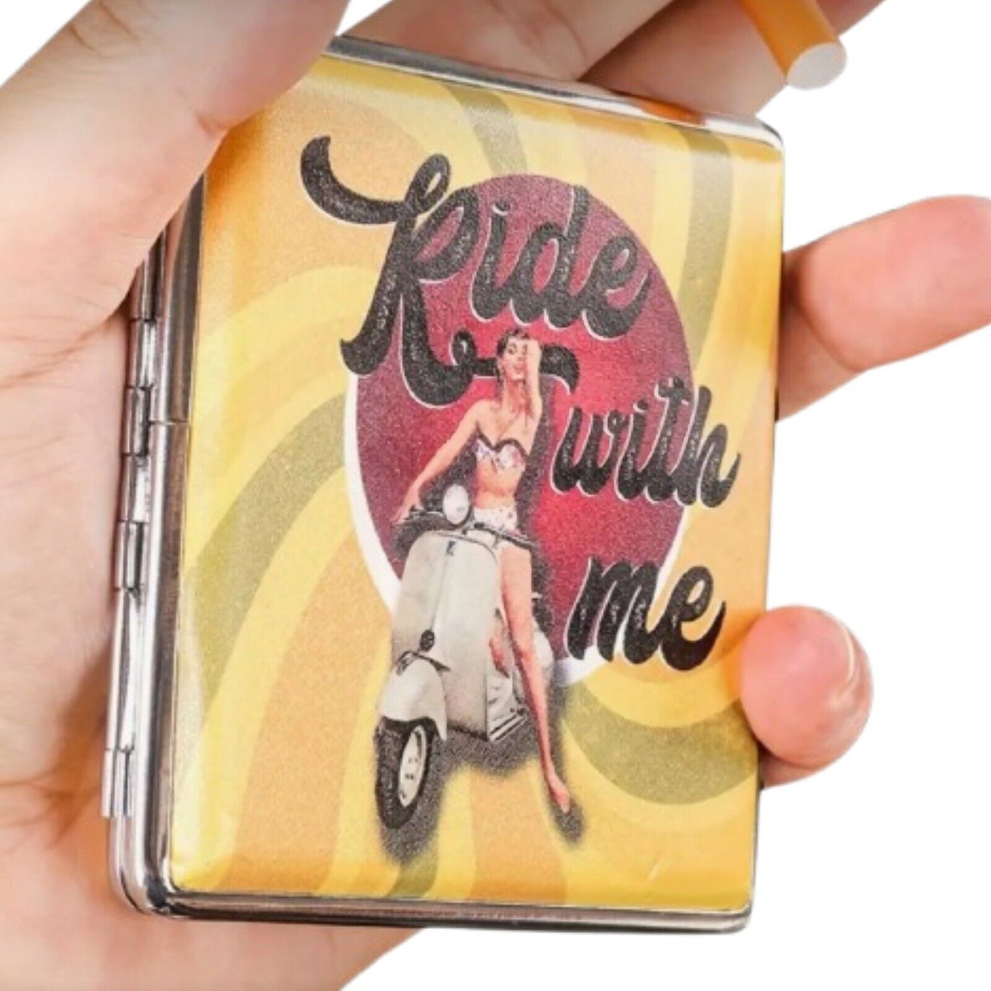 Zugarettenetui Vintage aus Kunstleder - Retro geeignet für 20 Zigaretten