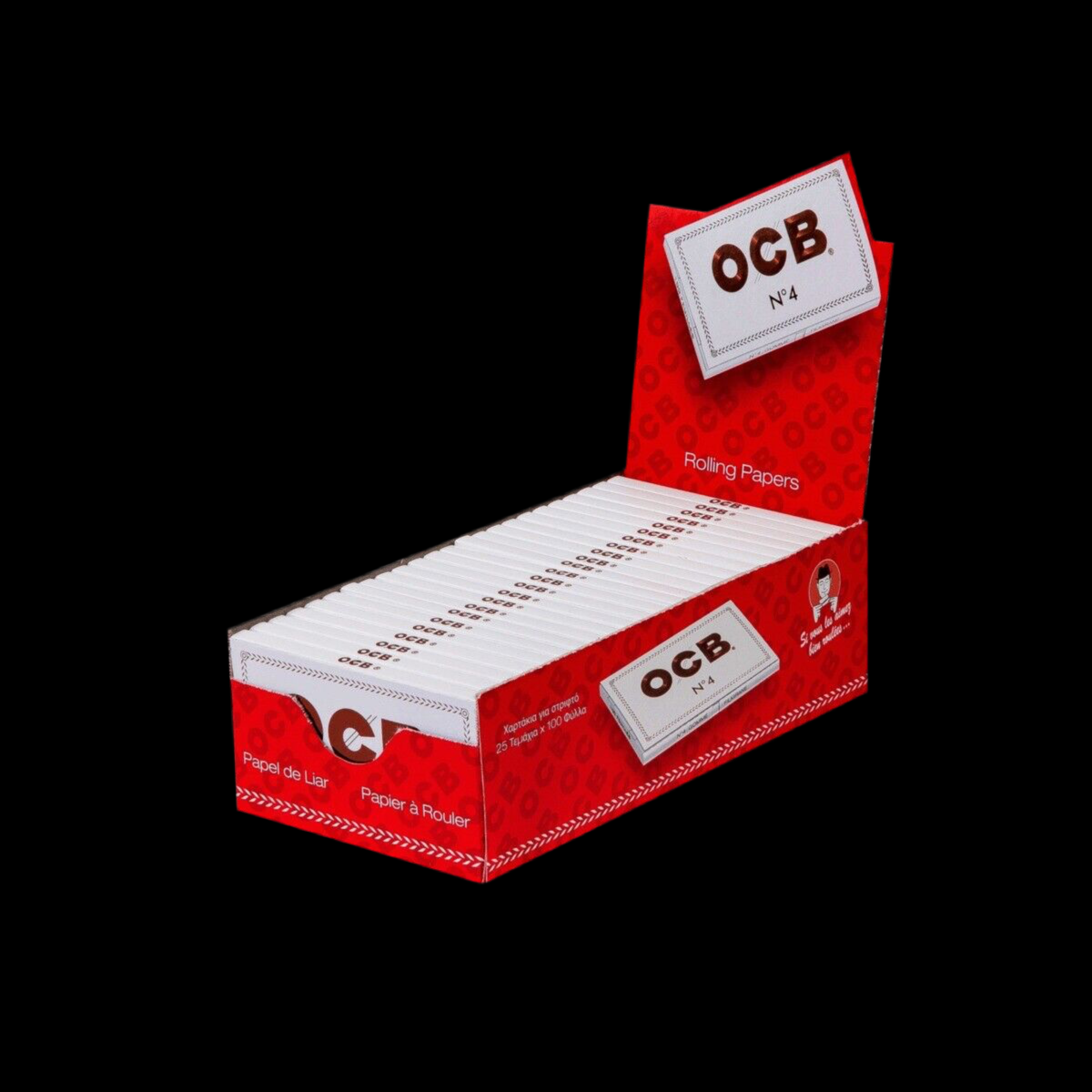 OCB weiß kurz No.4 Papers Blättchen Drehpapier 25 Hefte à 100 Blatt