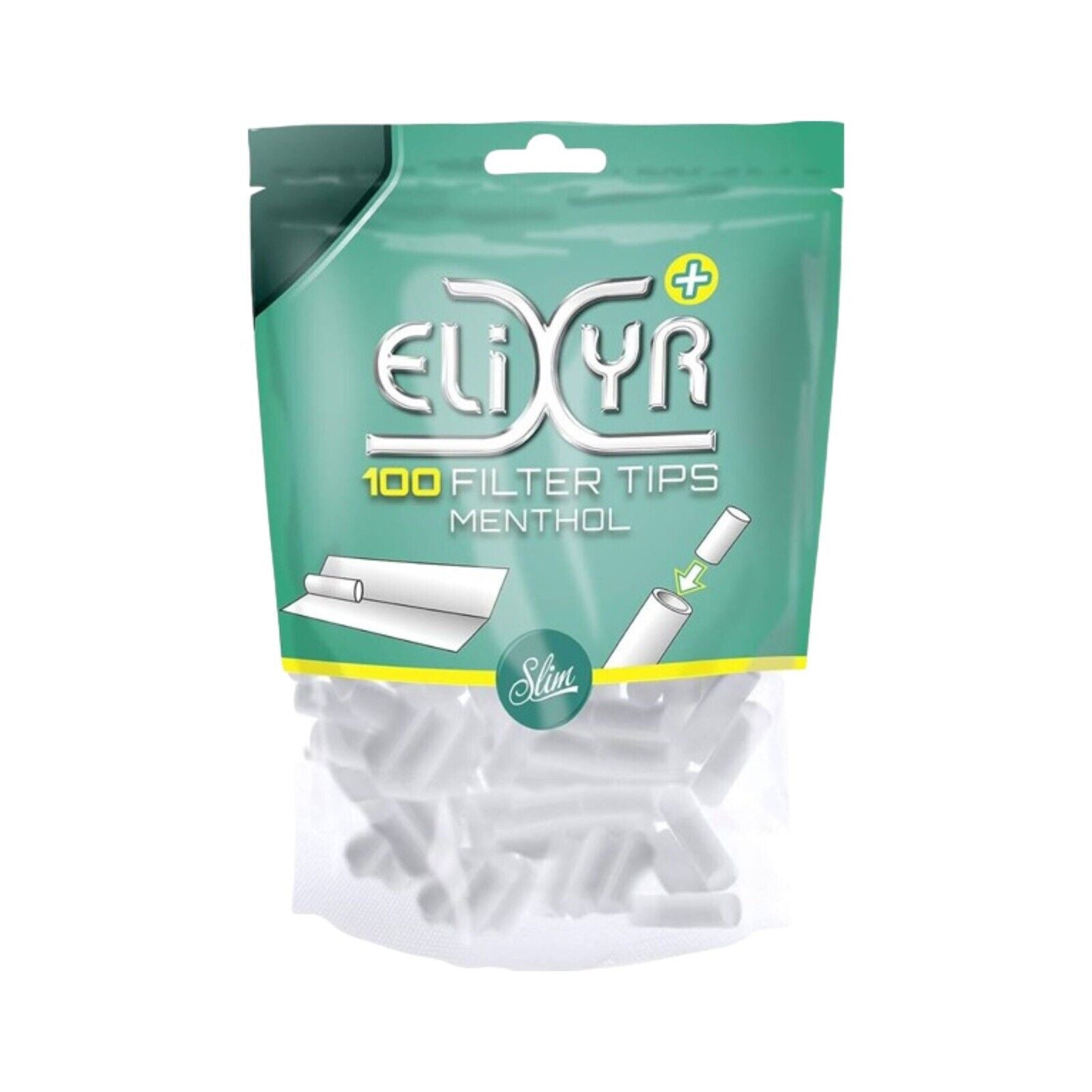 10x Energy+ Plus Slim Filter Tips Menthol, 6 mm, 100 Feinfilter.