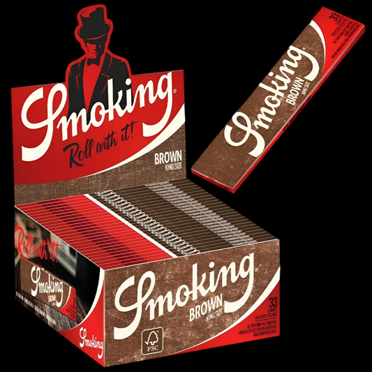 Smoking 50 x 33 Classic Size Papers Brown - Blättchen Zigarettenpapier Long Lang