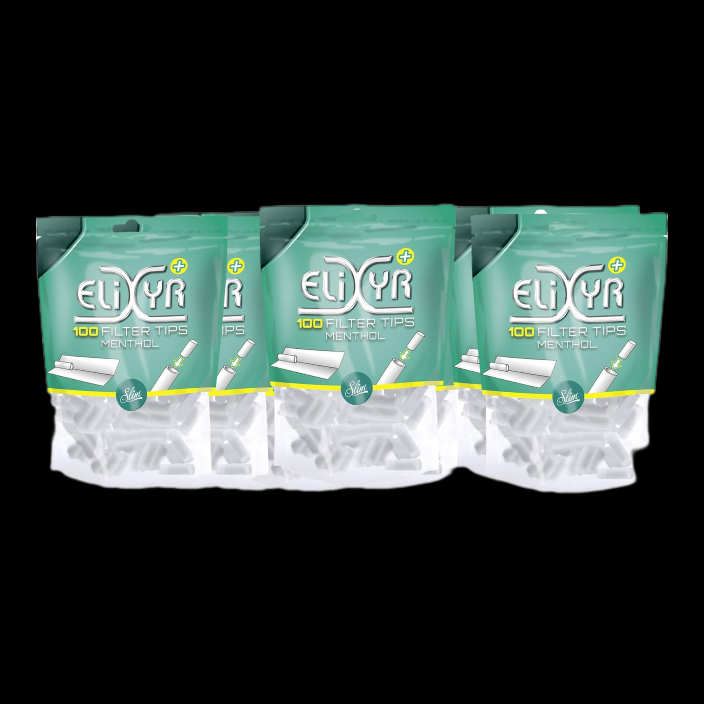 10x Energy+ Plus Slim Filter Tips Menthol, 6 mm, 100 Feinfilter.