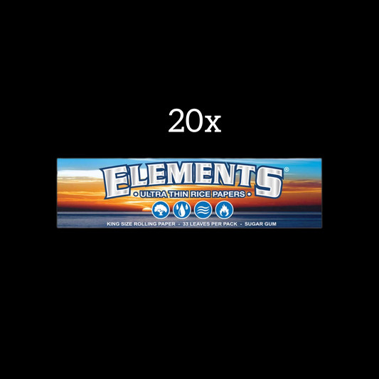 20x Elements King Size Slim Papers - Rolling Paper